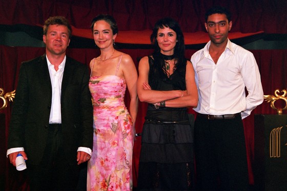 Le comédien Fred Epaud, lauréat du prix d’interprétation masculine dans le court métrage Libre Echange, d’Olivier de Plas, aux côtés d'Irina Wanka, Catherine Wilkening et Lyes Salem.