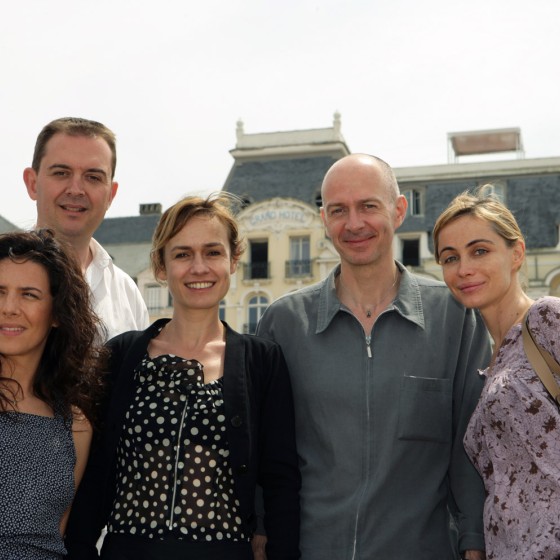 Les membres de l’association : Manuela Justine, Olivier Pétré, Sandrine Bonnaire, Guillaume Laurant et Emmanuelle Béart