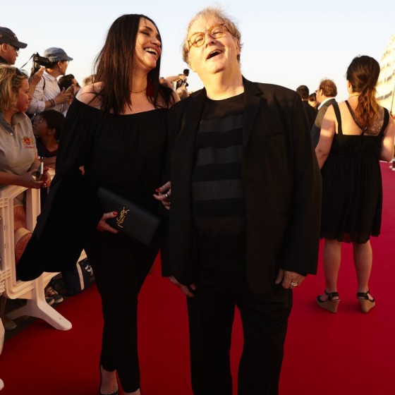 Béatrice Dalle (Coiffée par Franck Provost et maquillée par Dr. Hauschka) et Dominique Besnéhard