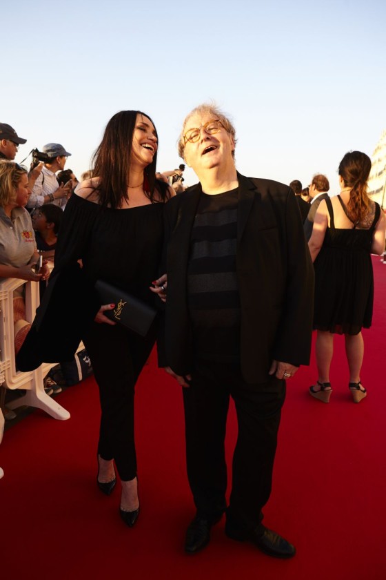 Béatrice Dalle (Coiffée par Franck Provost et maquillée par Dr. Hauschka) et Dominique Besnéhard