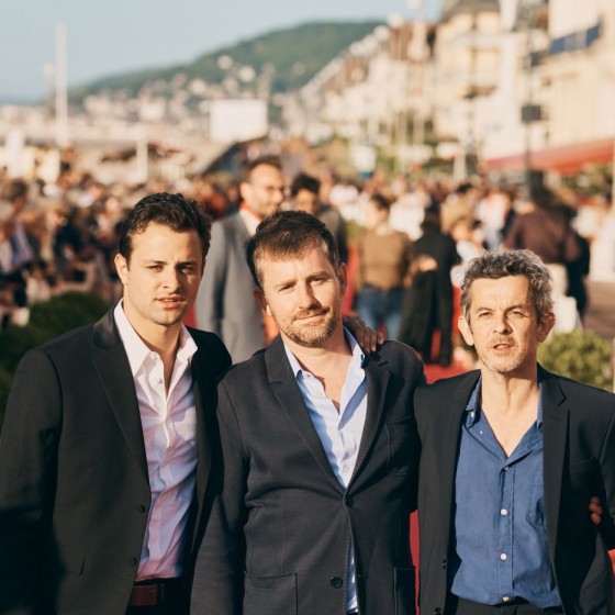 l'équipe du film *Une Vie Violente* : Henri-Noël Tabary, Frédéric Jouve et Thierry De Peretti