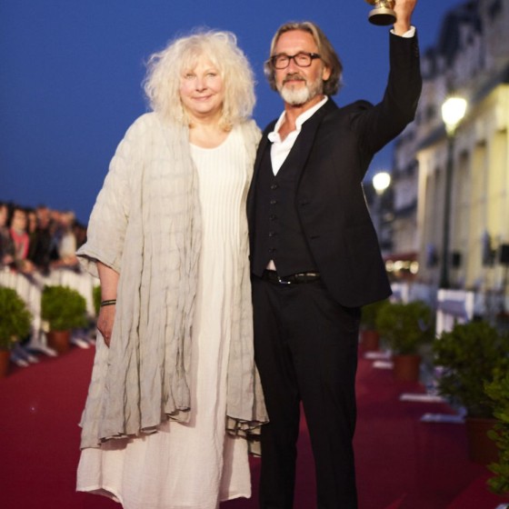 Yolande Moreau et Martin Provost Swann d'Or du meilleur film 2017 pour *Sage femme.*