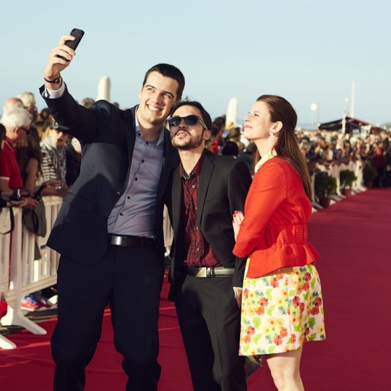 Lucas Degeuser, Morgane Marinos et Luc He, pour le film *Malgrin Debotté*