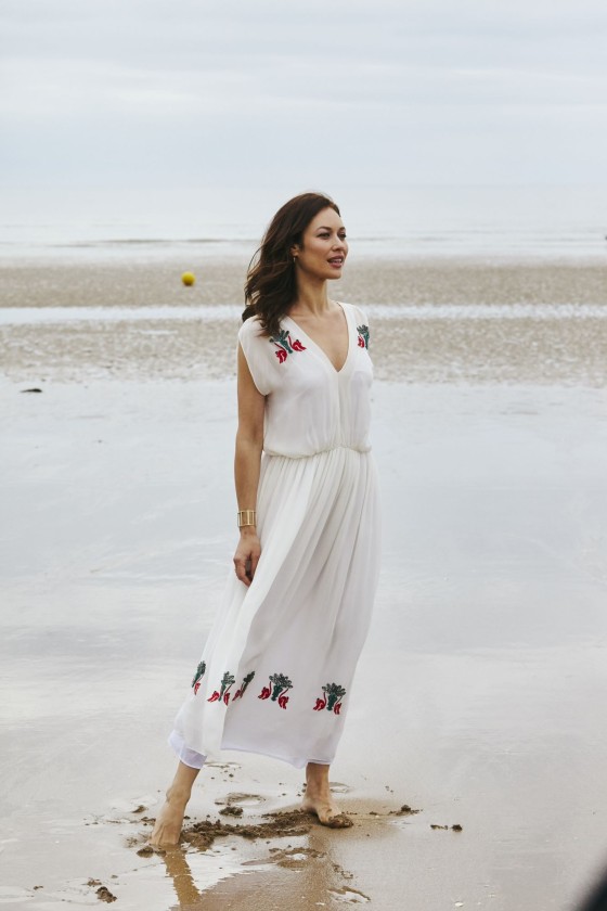 Olga Kurylenko 
*Maquillage Dr Hauschka Coiffure Franck Provost
Antik Batik *